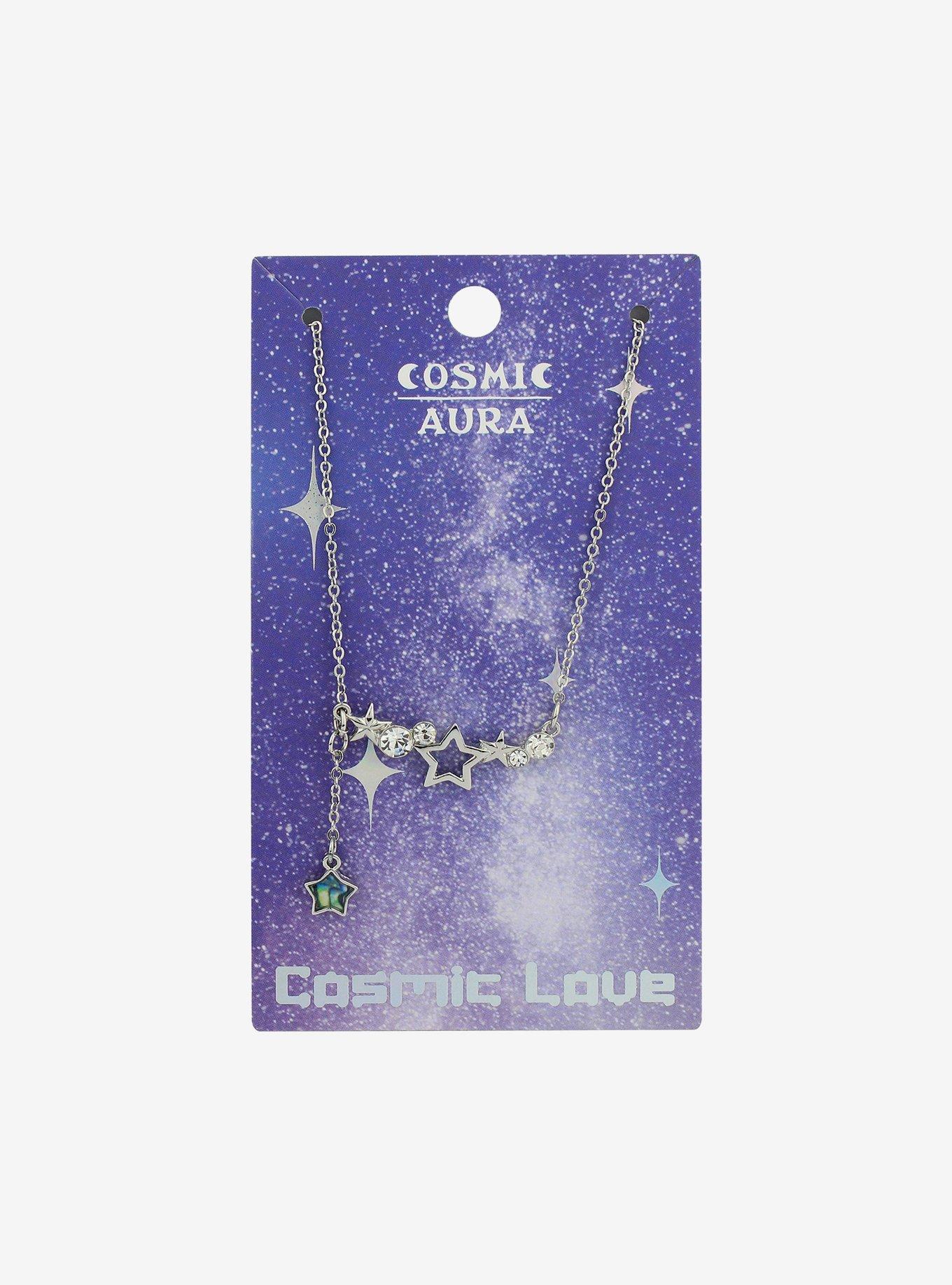 Cosmic Aura Star Cluster Drop Necklace