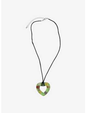 Thorn & Fable Green Heart Flower Cord Necklace, , hi-res