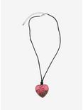 Sweet Society Pink Heart Flower Cord Necklace, , alternate