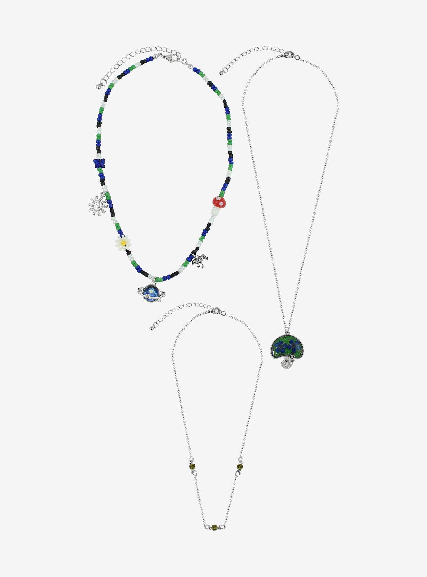 Thorn & Fable Mushroom Planet Necklace Set, , alternate