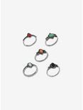 Thorn & Fable Multicolor Stone Ring Set, , alternate