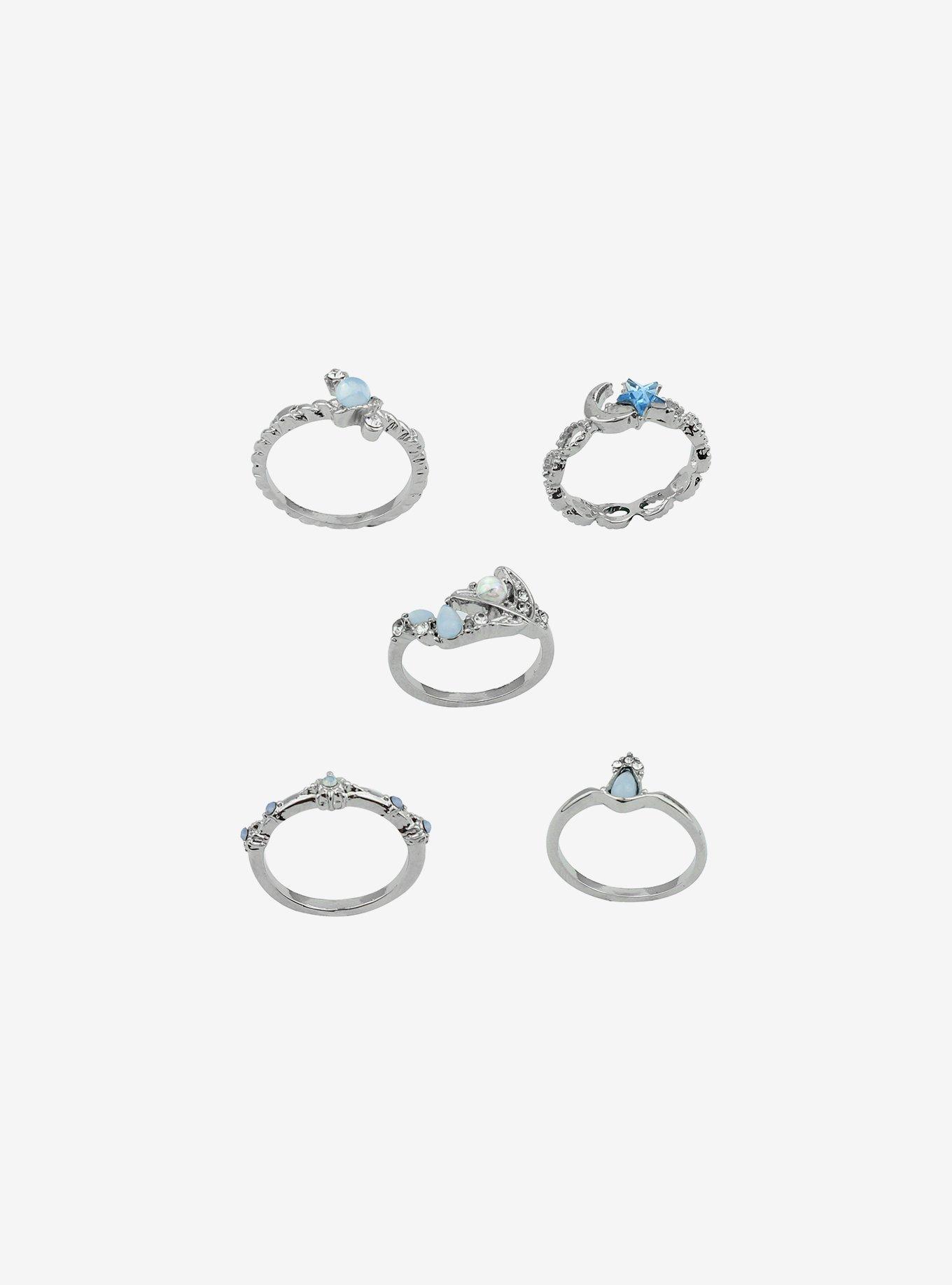 Cosmic Aura Blue Celestial Ring Set, , alternate