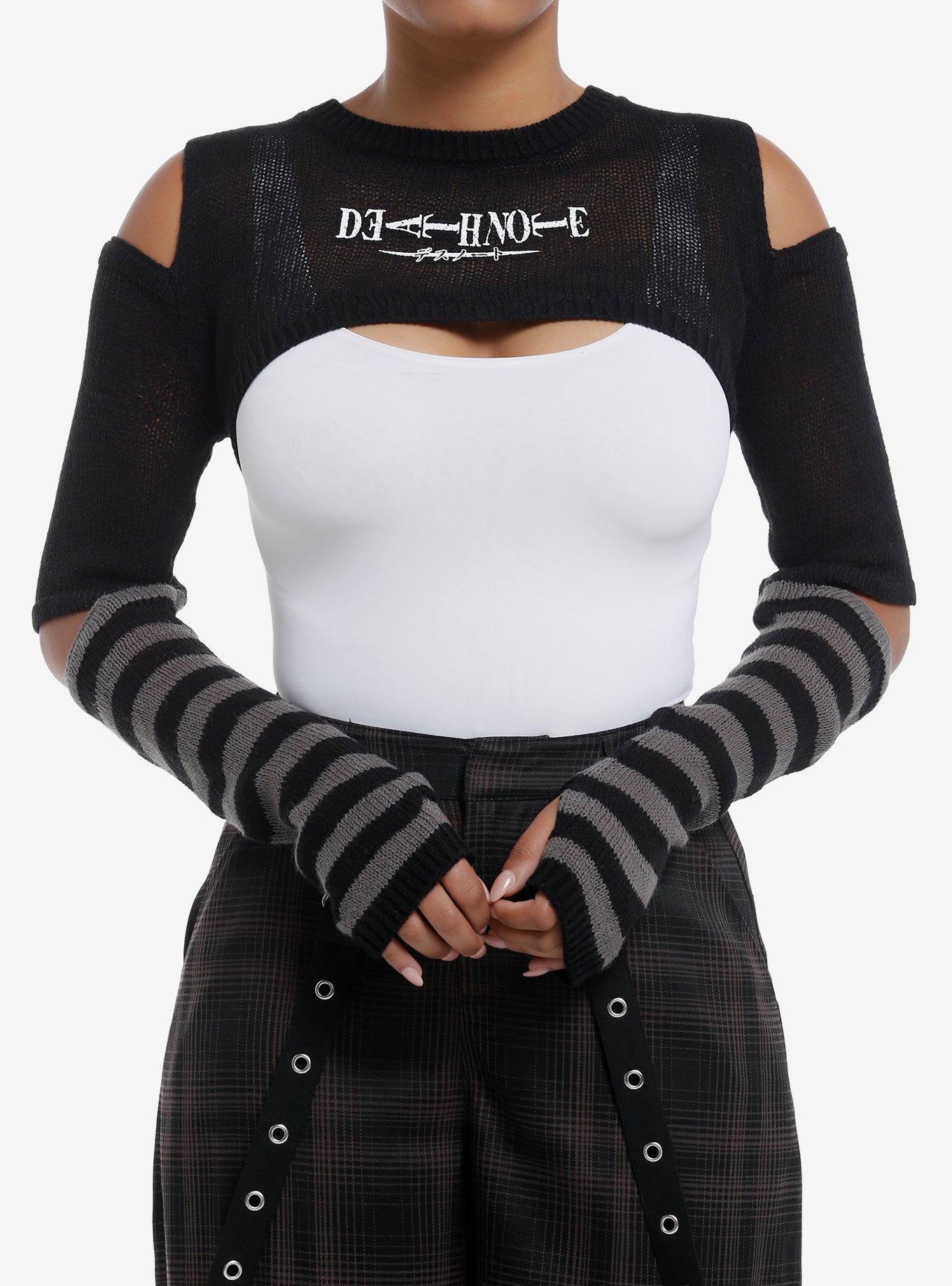 Death Note Logo Bolero Girls Crop Shrug, MULTI, alternate