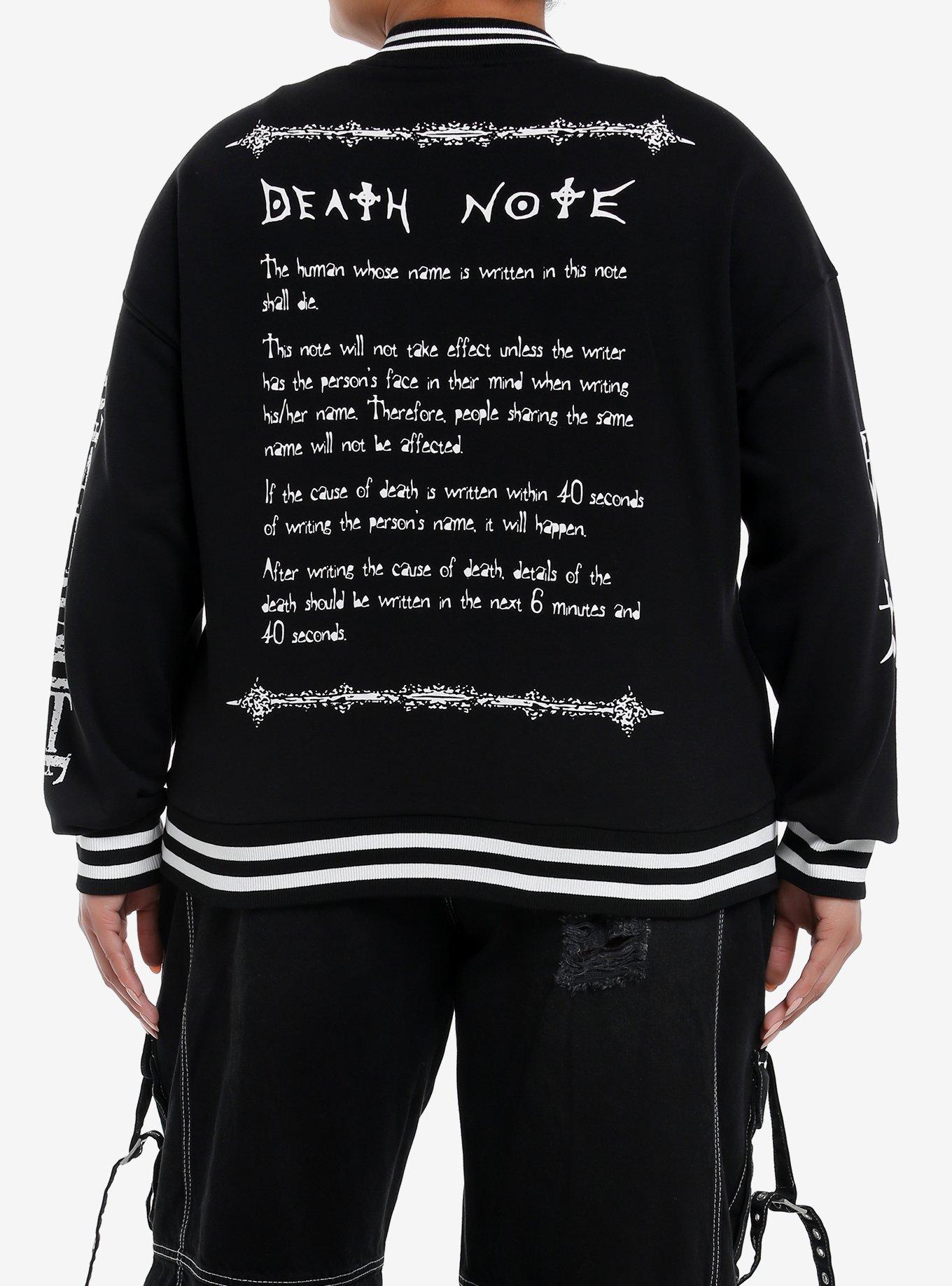 Death Note Ryuk Girls Varsity Jacket Plus Size, , alternate