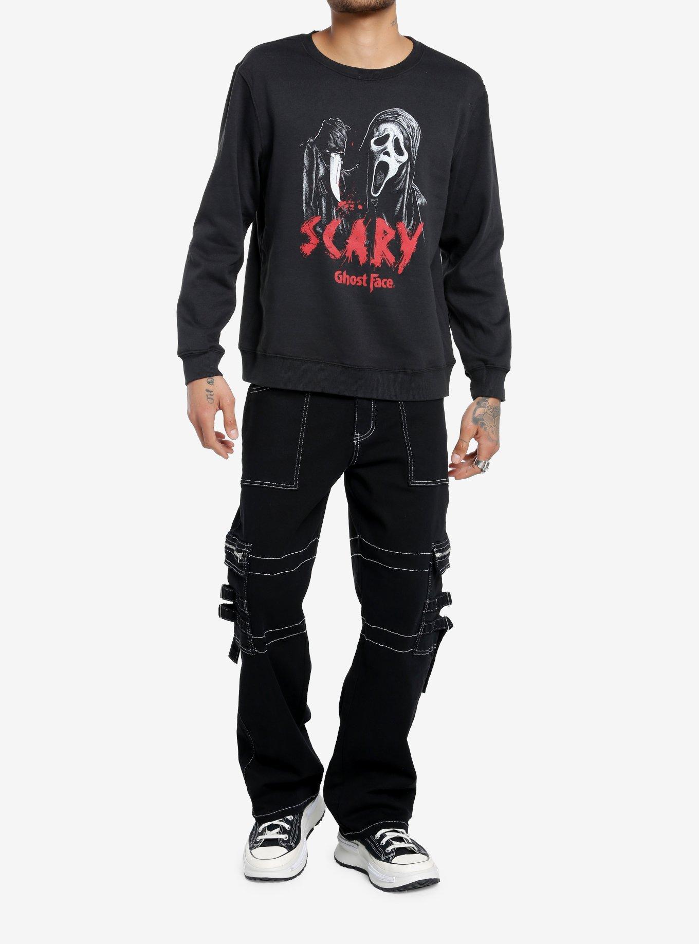 Scream Ghost Face Scary Sweatshirt, BLACK, alternate