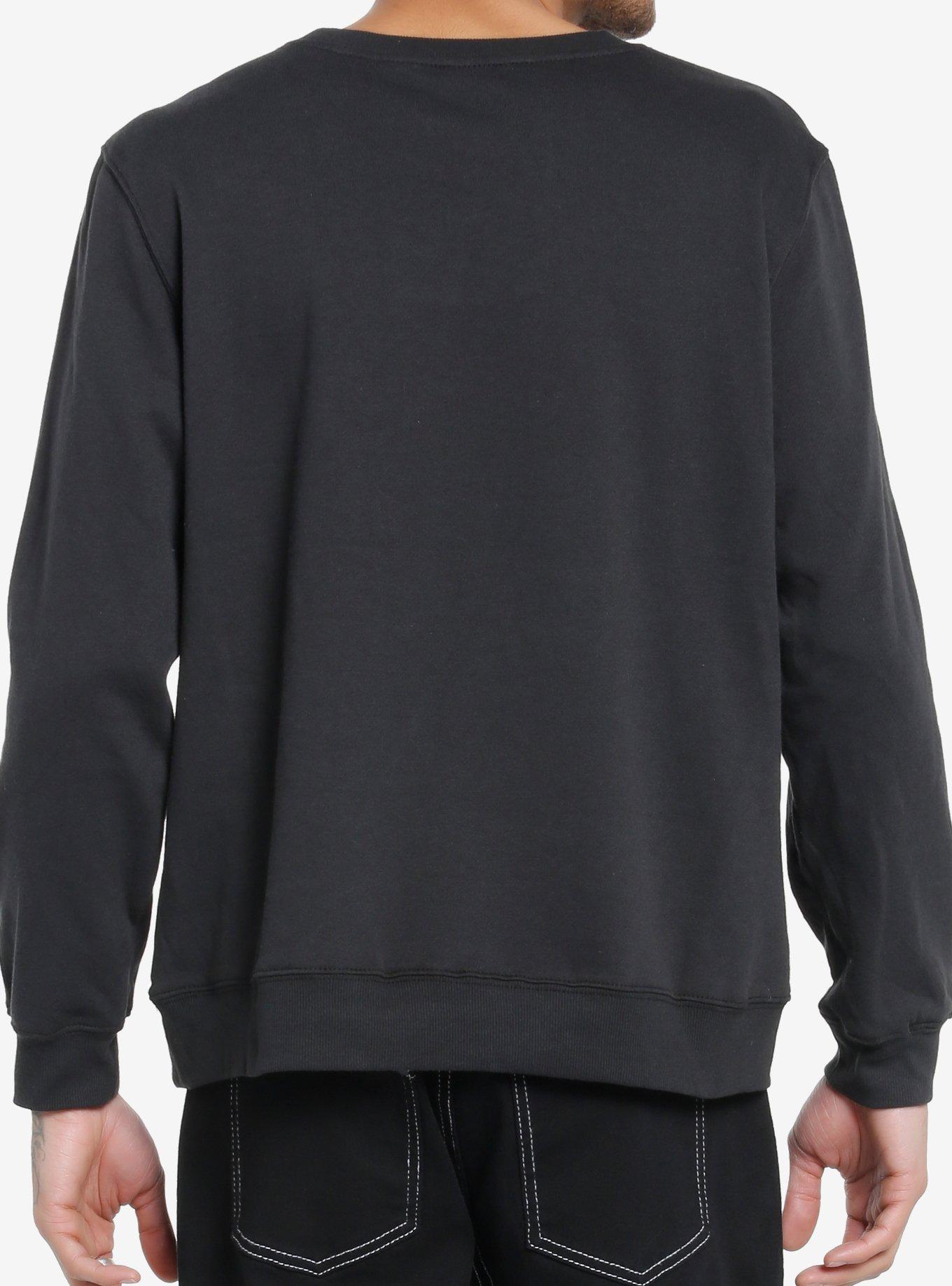 Ghost Face Scary Sweatshirt, BLACK, alternate