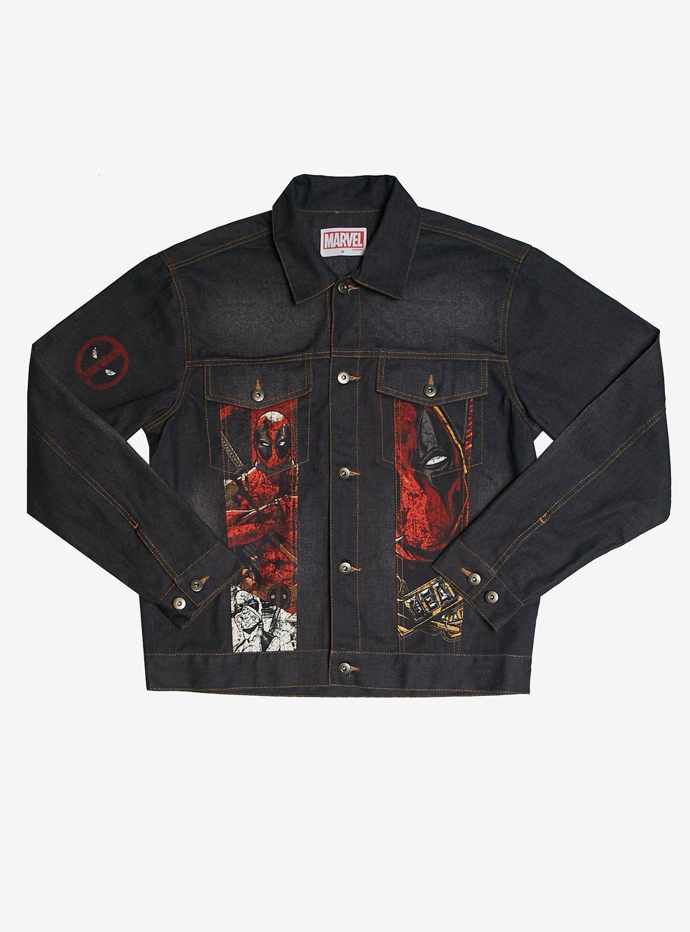 Marvel Deadpool Denim Jacket, BLACK, alternate