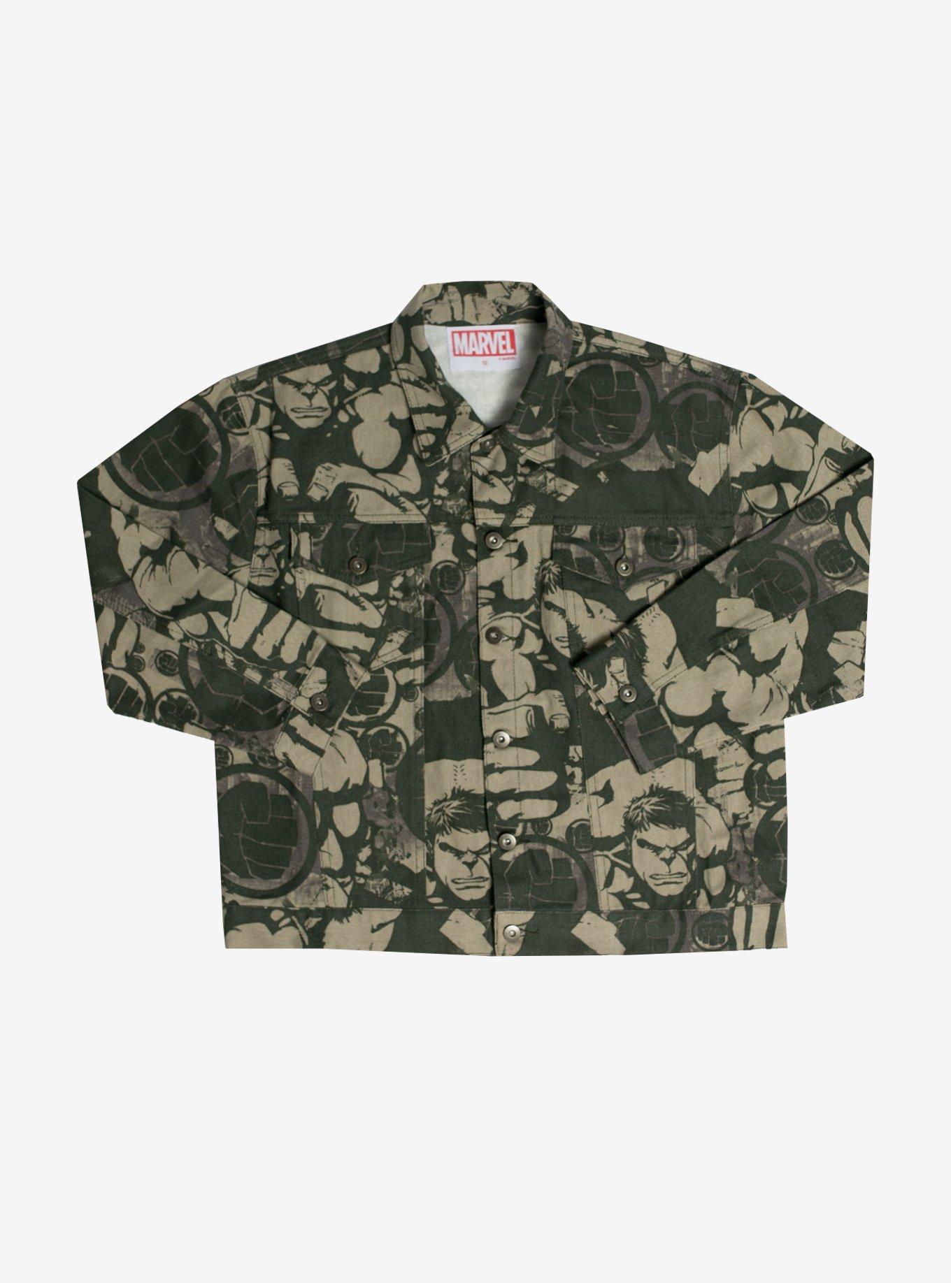 Marvel Hulk Youth Denim Jacket, GREEN, alternate