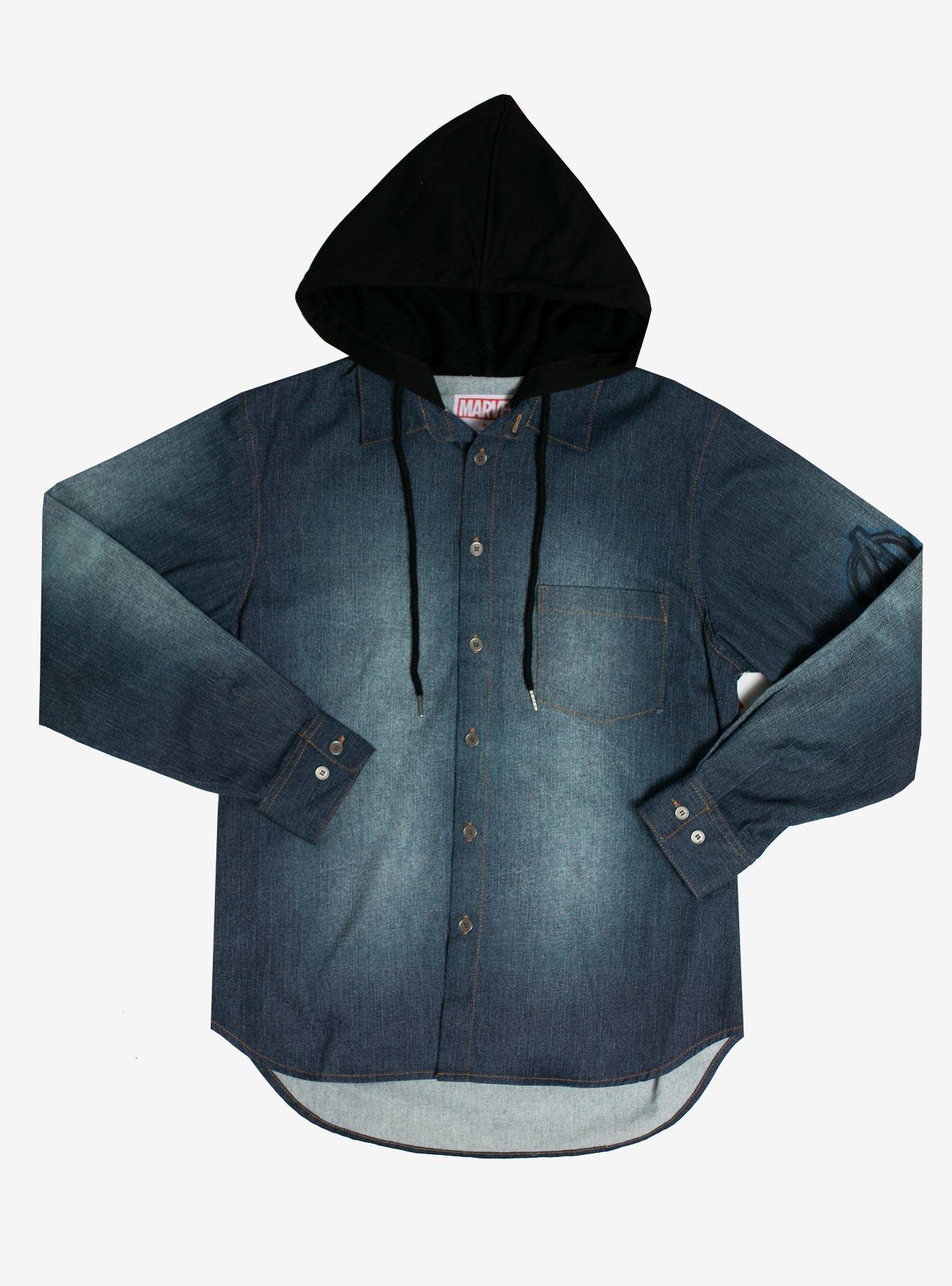 Marvel Avengers Black Panther Denim Hoodie, BLUE, alternate