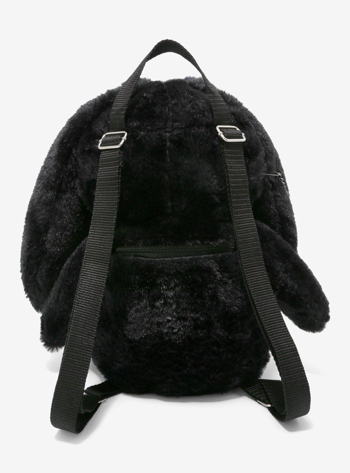 Black Bunny Piercings & Chains Plush Mini Backpack, , alternate