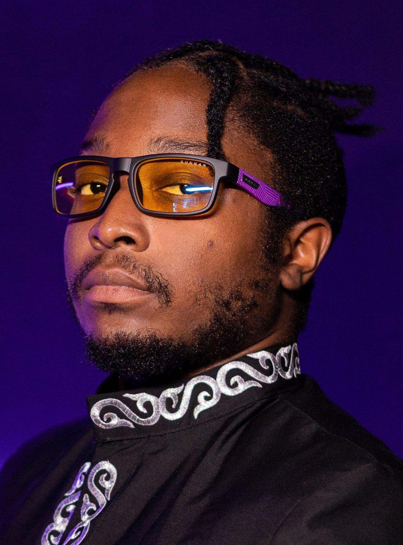 GUNNAR Marvel Black Panther Edition Enigma Blue Light Glasses, , alternate