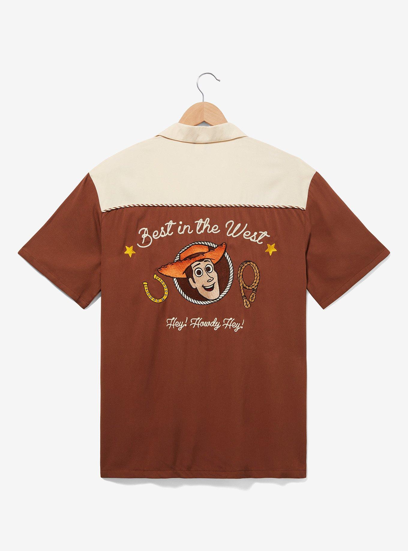 Disney Pixar Toy Story Sheriff Woody Western Button-Up, BROWN  LIGHT BROWN, alternate