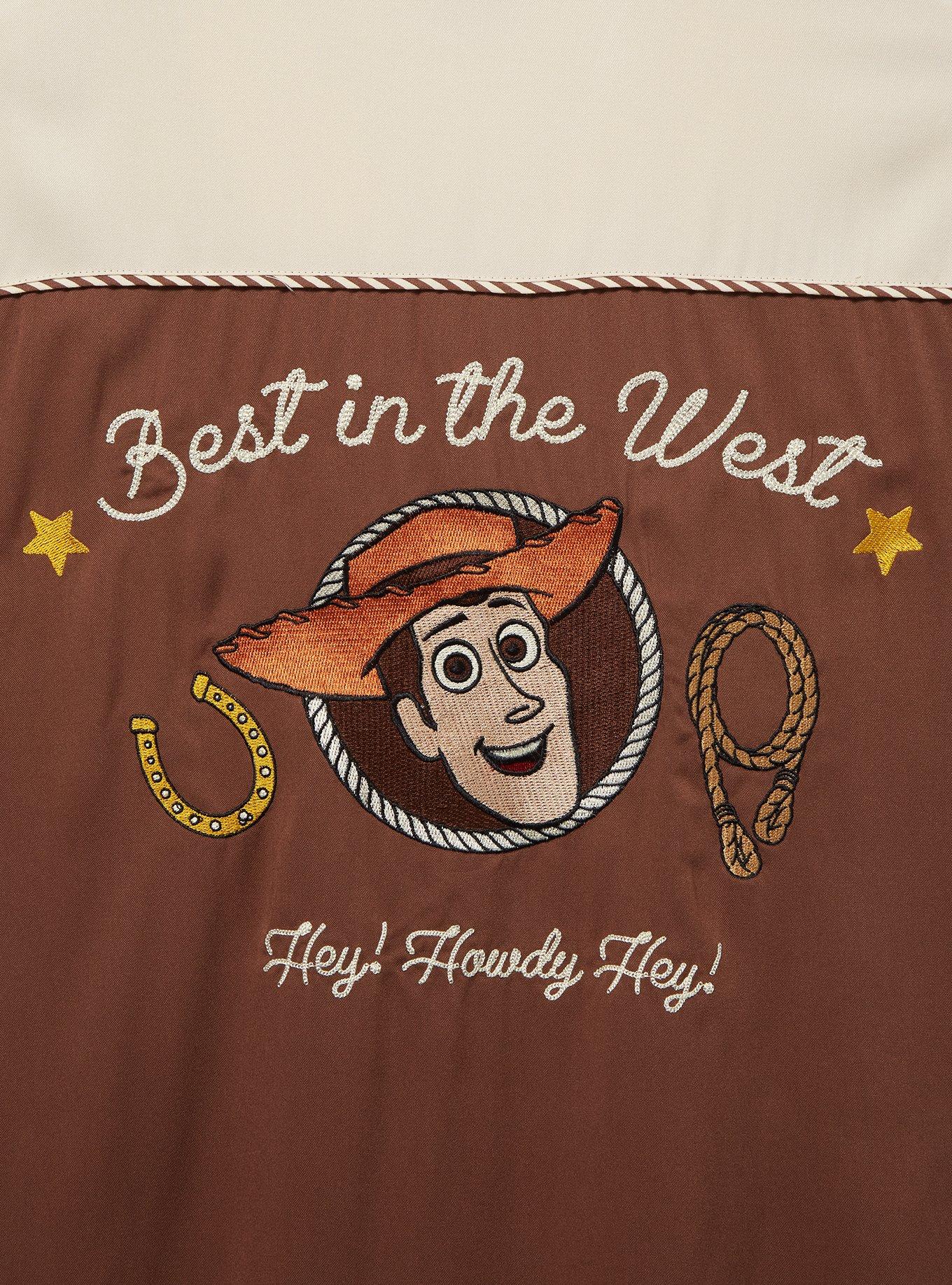 Disney Pixar Toy Story Sheriff Woody Western Button-Up, BROWN  LIGHT BROWN, alternate