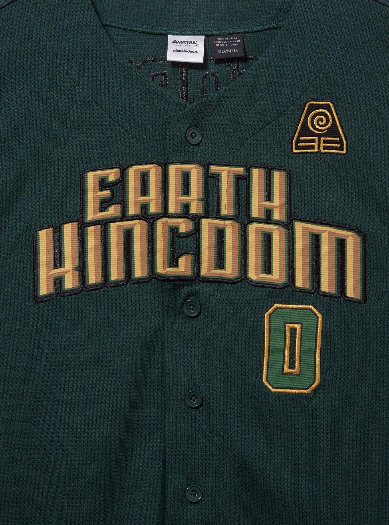 Avatar: The Last Airbender Earth Kingdom Baseball Jersey - BoxLunch Exclusive, FOREST GREEN, alternate