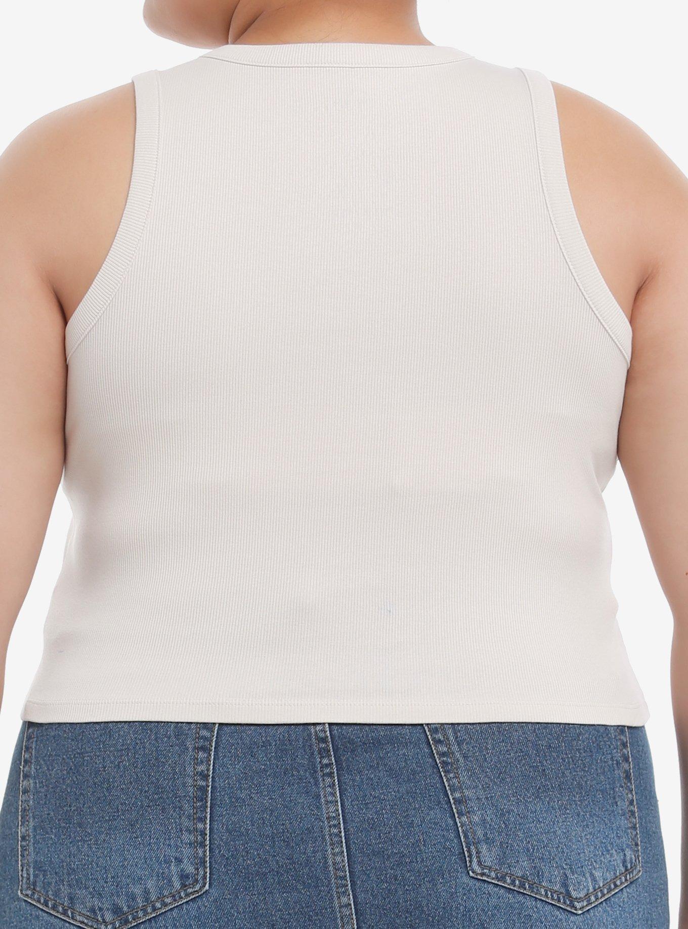 Disney Winnie The Pooh Ribbed Crop Girls Tank Top Plus Size, MULTI, alternate