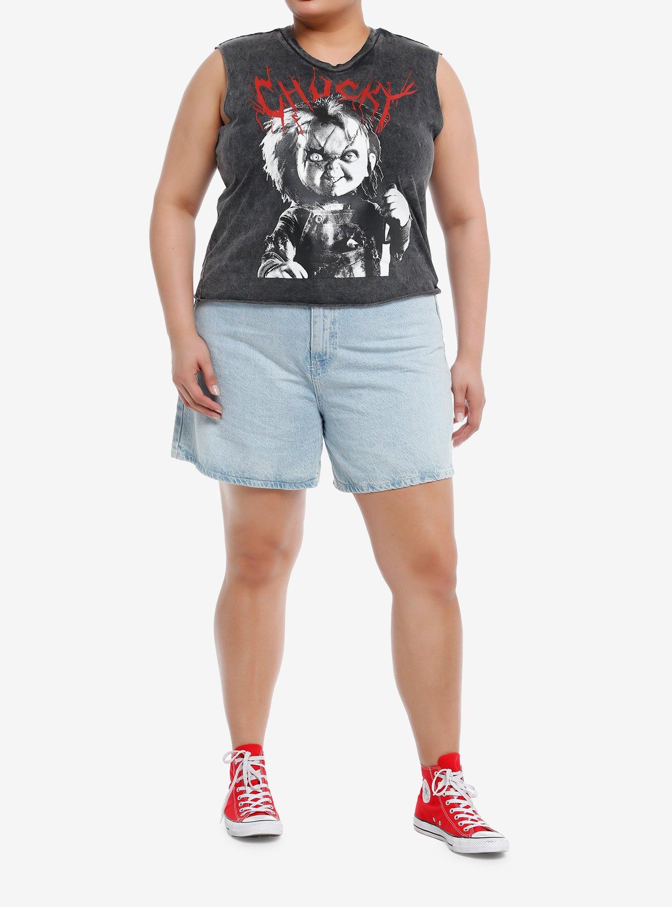 Chucky Jumbo Graphic Girls Muscle Tank Top Plus Size, MULTI, alternate