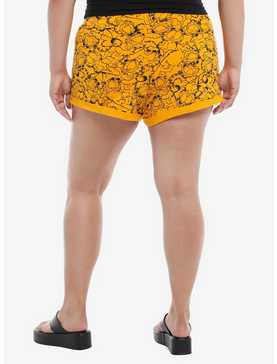 Garfield Allover Print Girls Lounge Shorts Plus Size, , hi-res