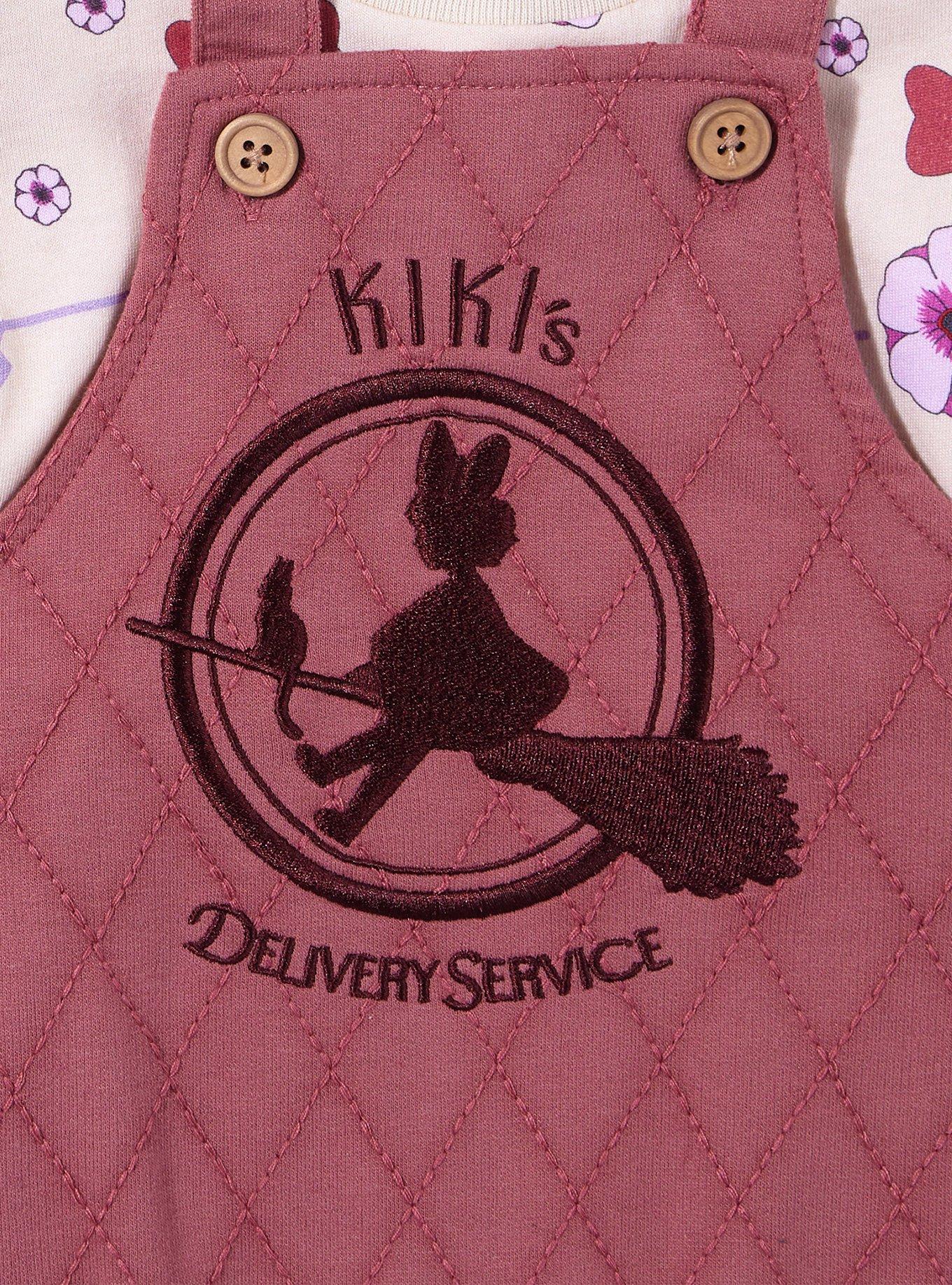 Studio Ghibli Kiki's Delivery Service Quilted Infant T-Shirt and Overall Set — BoxLunch Exclusive, MAROON, alternate