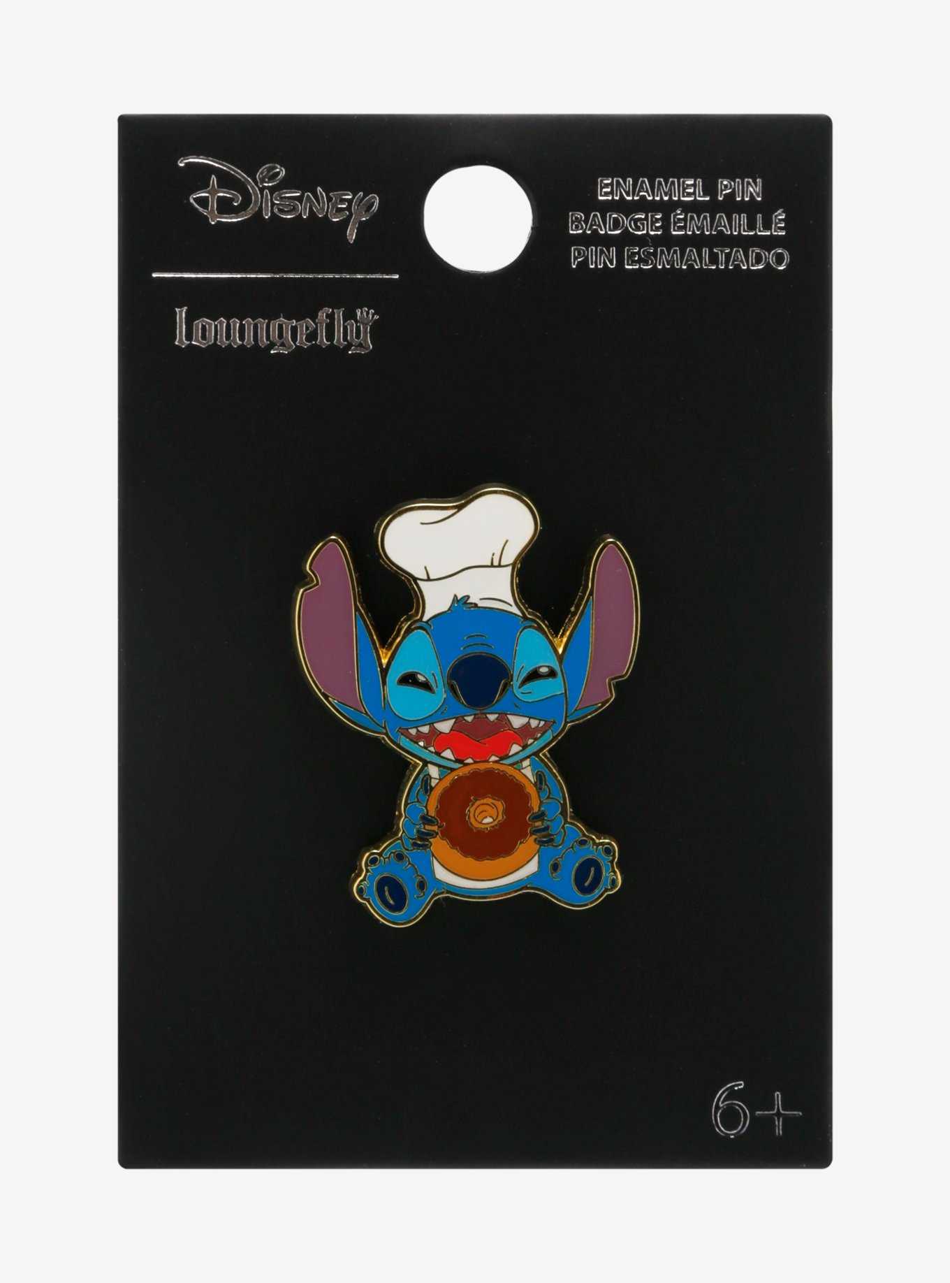 Loungefly Disney Lilo & Stitch Chef Donut Enamel Pin — BoxLunch Exclusive, , hi-res