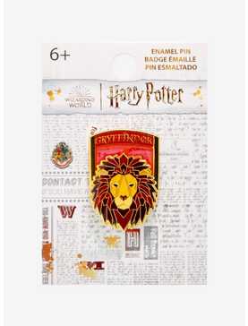 Loungefly Harry Potter Gryffindor Stained Glass Enamel Pin — BoxLunch Exclusive, , hi-res
