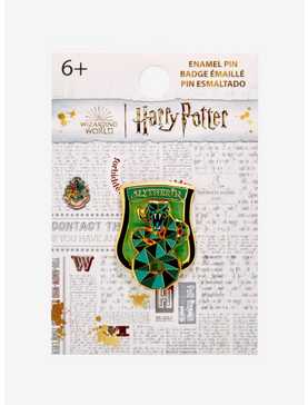Loungefly Harry Potter Slytherin Stained Glass Enamel Pin — BoxLunch Exclusive, , hi-res