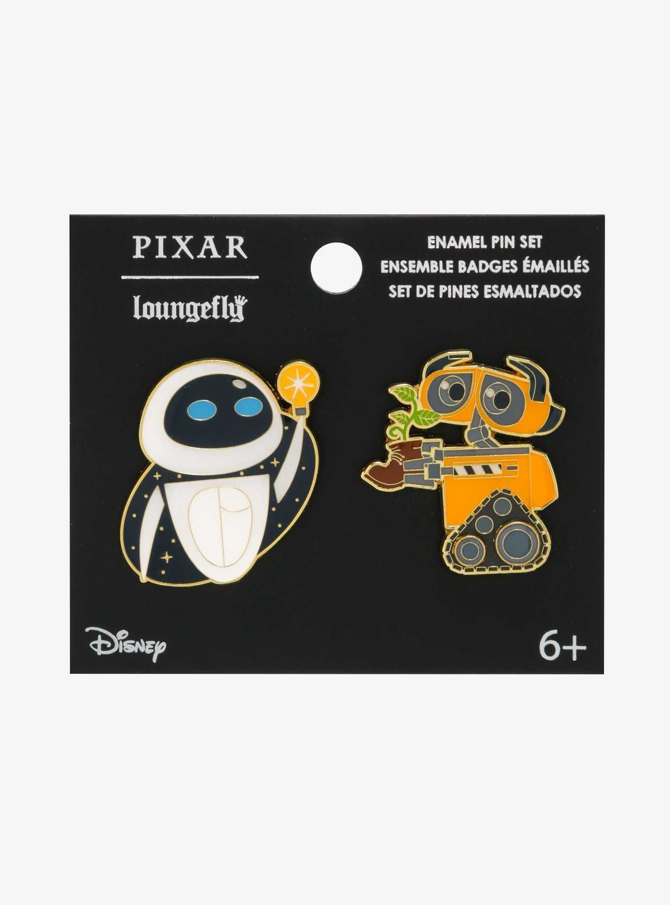 Loungefly Disney Pixar WALL-E and EVE Enamel Pin Set — BoxLunch Exclusive, , hi-res
