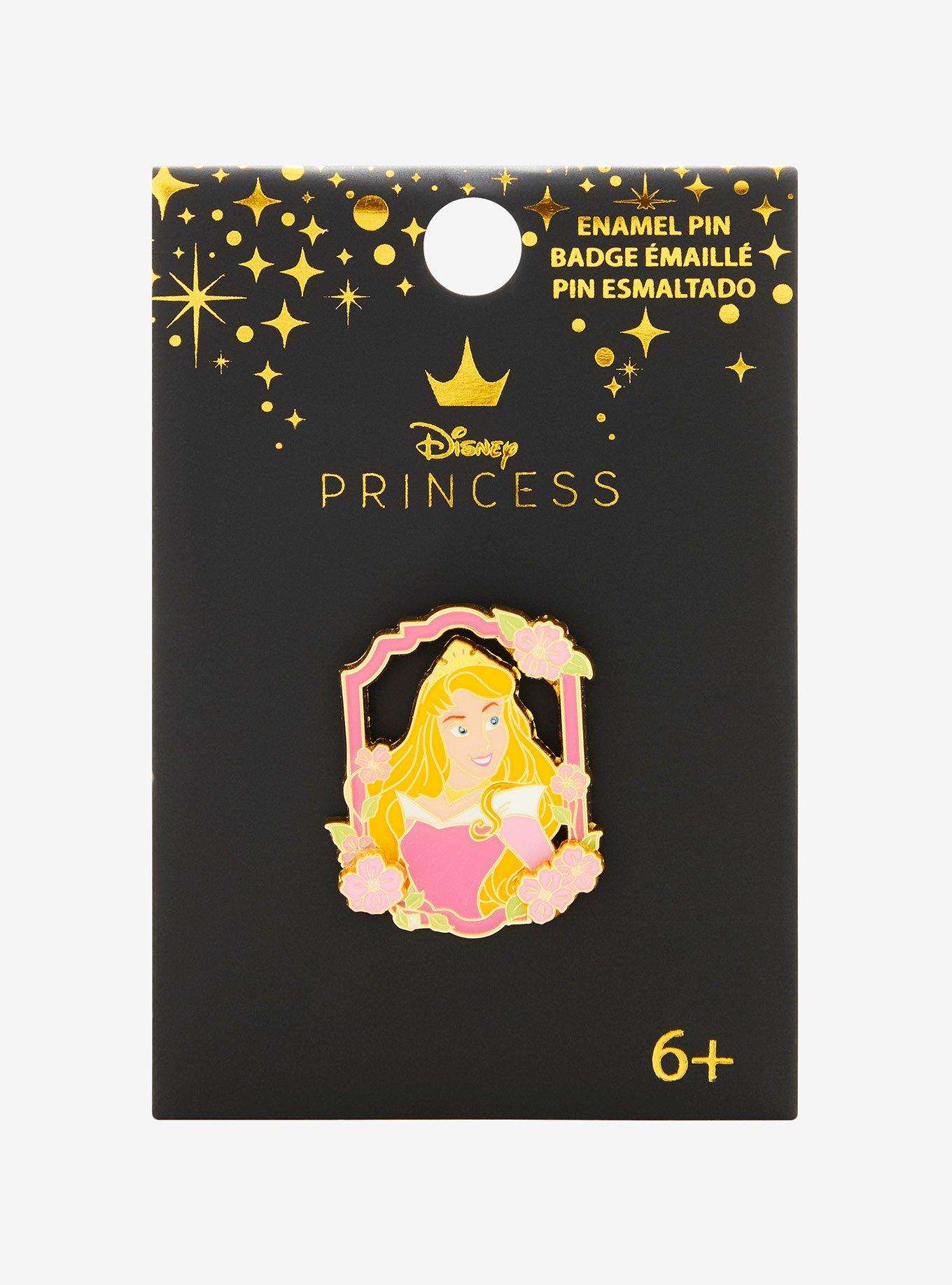 Loungefly Disney Sleeping Beauty Aurora Floral Frame Enamel Pin — BoxLunch Exclusive, , hi-res