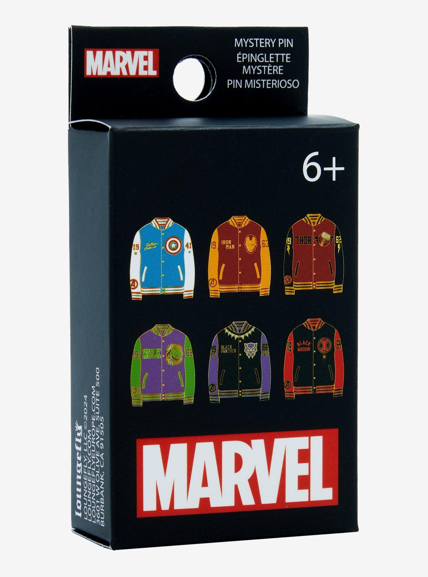 Loungefly Marvel Hero Varsity Jacket Blind Box Enamel Pin — BoxLunch Exclusive, , alternate