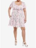Thorn & Fable Pink Floral Butterfly Empire Dress Plus Size, MULTI, alternate