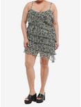Thorn & Fable® Olive Butterfly Ruffle Cami Dress Plus Size, MULTI, alternate