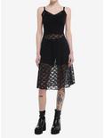 Cosmic Aura Black Lace Sheer Cami Slip Dress, BLACK, alternate