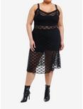 Cosmic Aura® Black Lace Sheer Cami Slip Dress Plus Size, BLACK, alternate