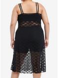 Cosmic Aura® Black Lace Sheer Cami Slip Dress Plus Size, BLACK, alternate