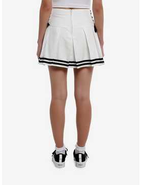Sweet Society® White & Black Lace-Up Pleated Skirt, , hi-res