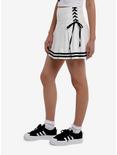 Sweet Society® White & Black Lace-Up Pleated Skirt, BLACK, alternate