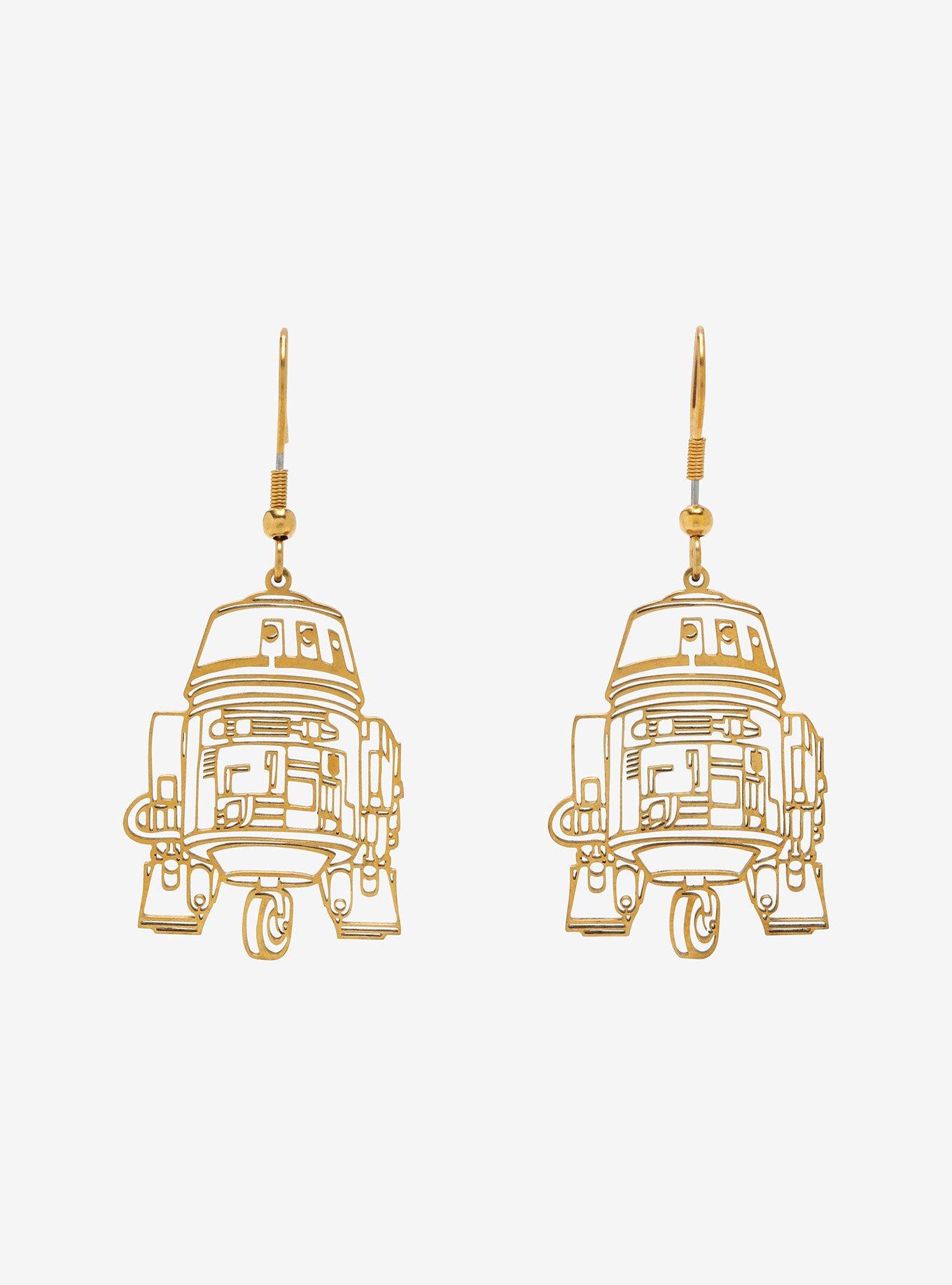 Star Wars Ahsoka Chopper Silhouette Charm Earrings - BoxLunch Exclusive, , alternate