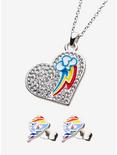 My Little Rainbow Dash Heart Necklace and Stud, , alternate