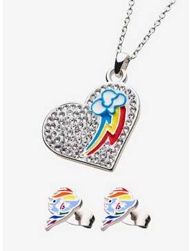 My Little Rainbow Dash Heart Necklace and Stud, , hi-res