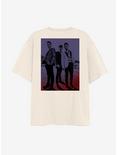 Jonas Brothers Logo Photo Boyfriend Fit Girls T-Shirt, CREAM, alternate
