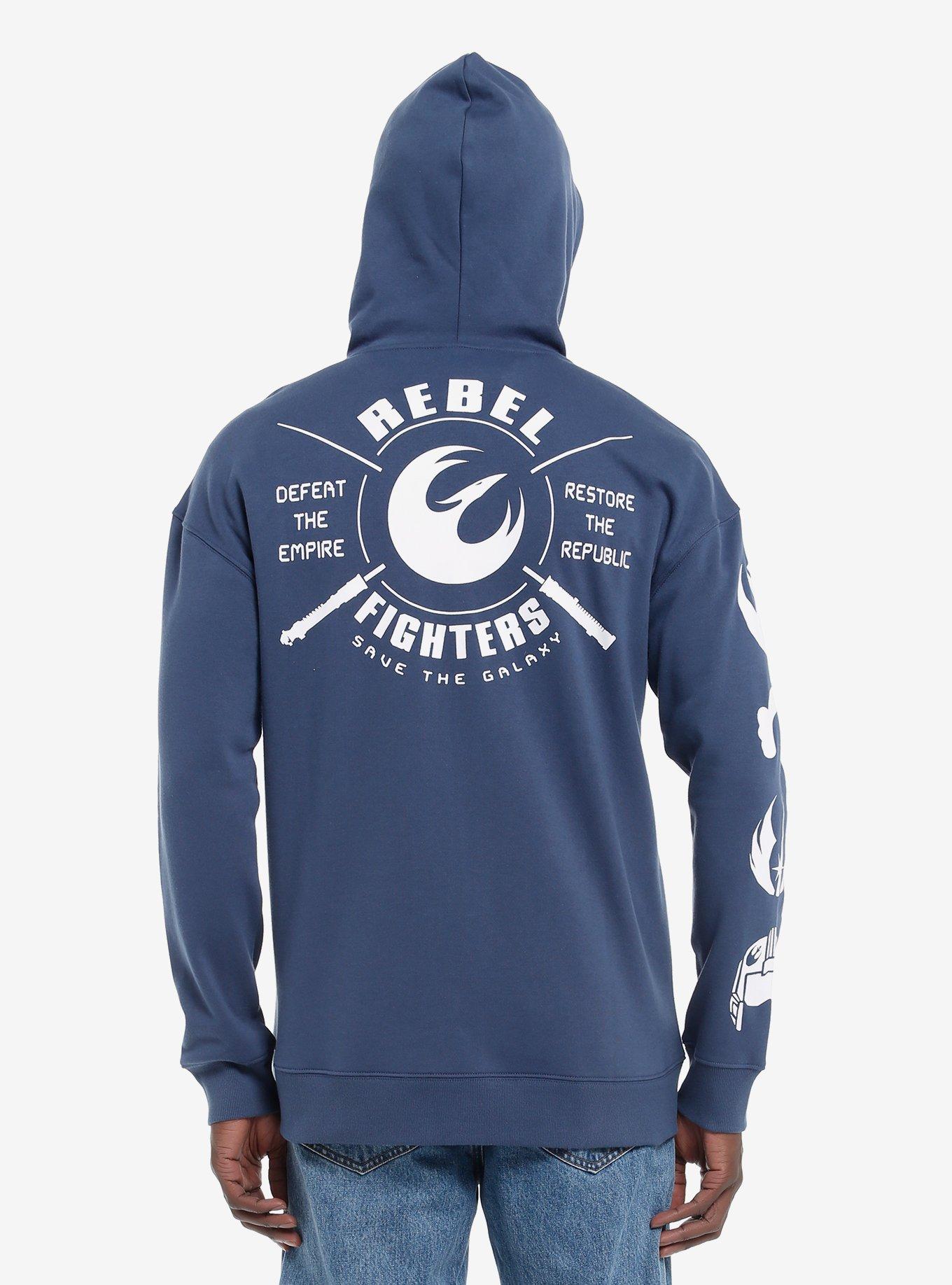 Our Universe Star Wars Rebel Fighters Hoodie Our Universe Exclusive, BLUE, alternate