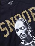Snoop Dogg Portrait Gold Lettering Boyfriend Fit Girls T-Shirt, BLACK, alternate