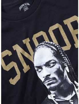 Snoop Dogg Portrait Gold Lettering Boyfriend Fit Girls T-Shirt, , hi-res