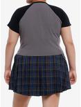 Sweet Society® Go Away Color-Block Girls Raglan T-Shirt Plus Size, BLACK, alternate
