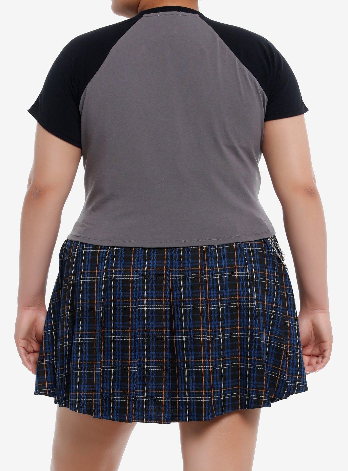 Sweet Society® Go Away Color-Block Girls Raglan T-Shirt Plus Size, BLACK, alternate
