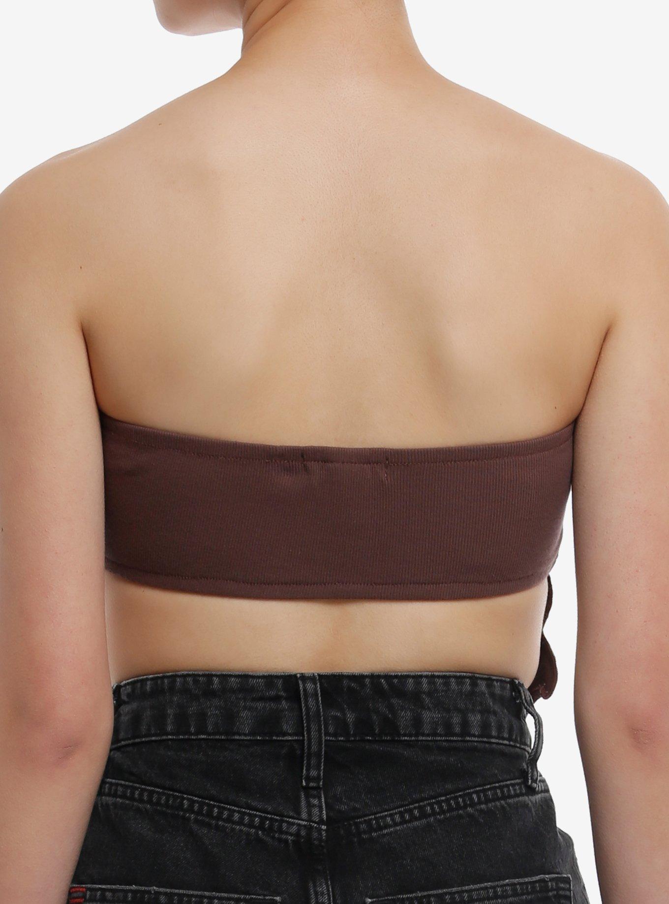 Cosmic Aura® Brown Split-Front Girls Tube Top