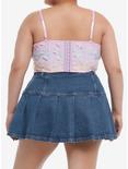 Thorn & Fable® Rainbow Butterfly Pastel Lace-Up Girls Corset Cami Plus Size, MULTI, alternate