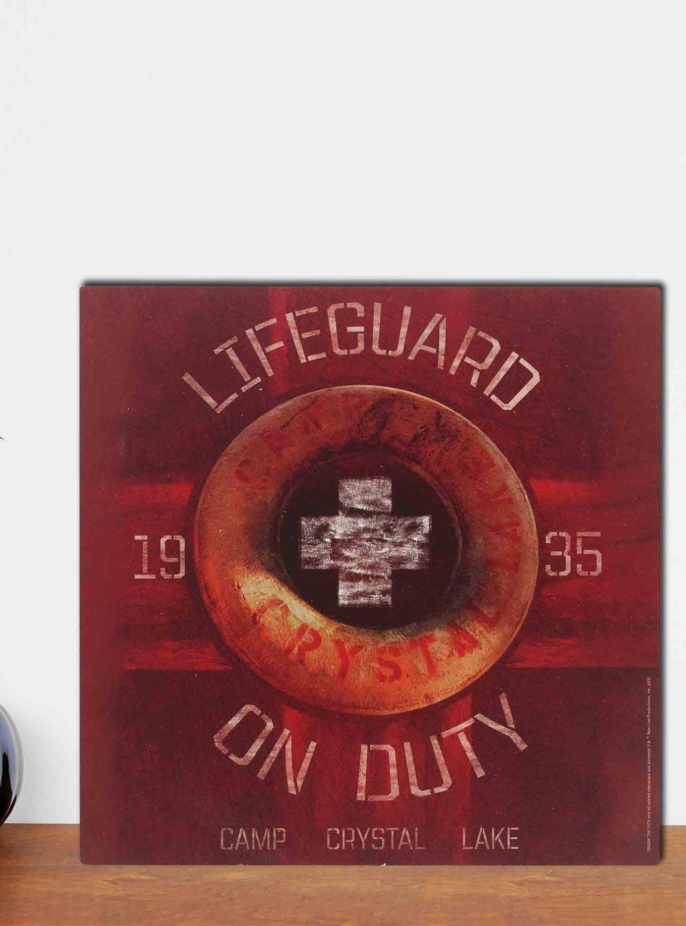 Friday the 13th Lifeguard On Duty Wood Wall Decor, , hi-res