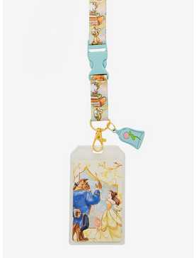 Disney Beauty and the Beast Belle and Beast Dancing Lanyard — BoxLunch Exclusive, , hi-res