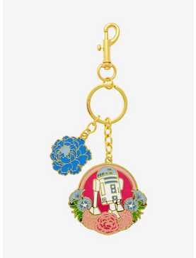 Loungefly Star Wars R2-D2 Floral Keychain — BoxLunch Exclusive, , hi-res