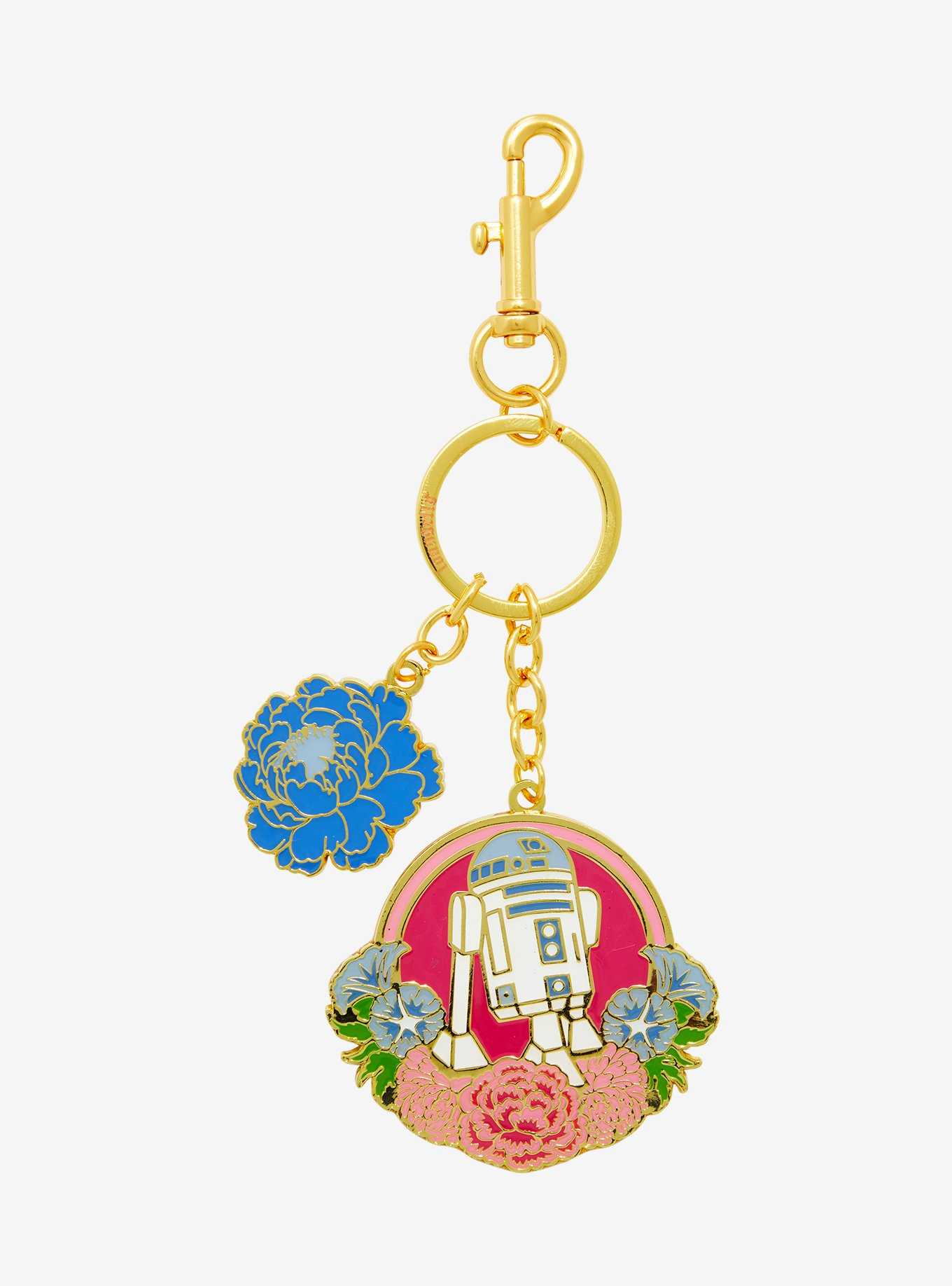 Loungefly Star Wars R2-D2 Floral Keychain — BoxLunch Exclusive, , hi-res